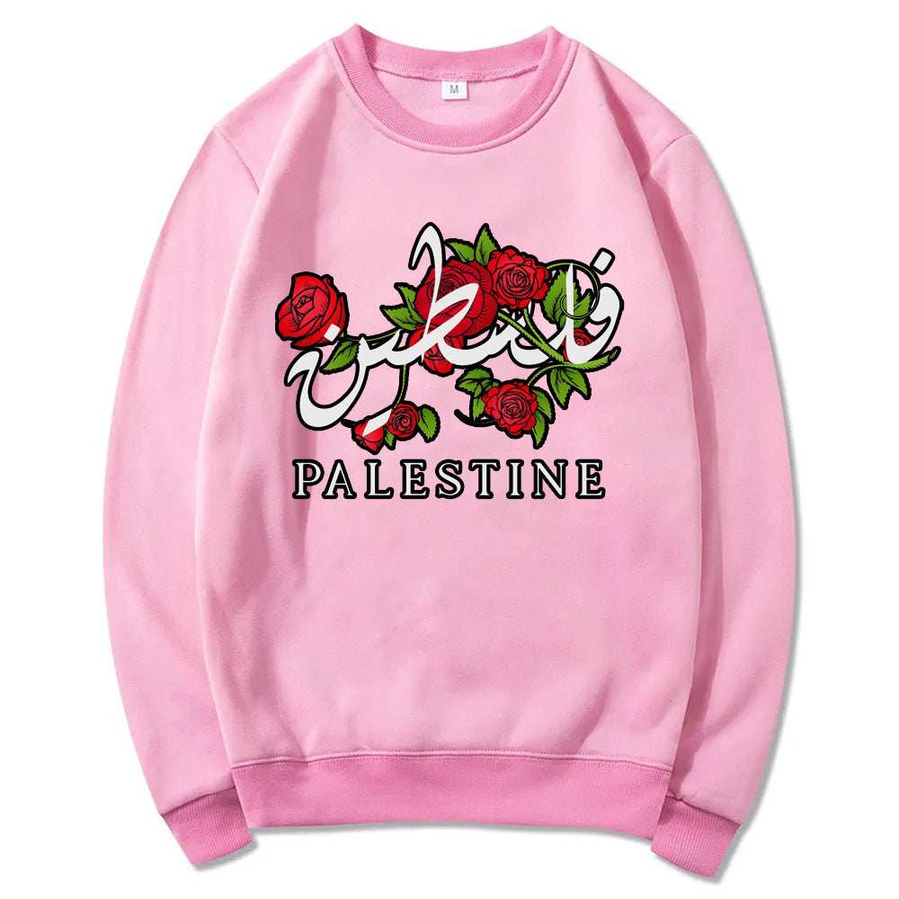 Pink / XS Falasteen Palestine Roses Sweater | Project Palestine