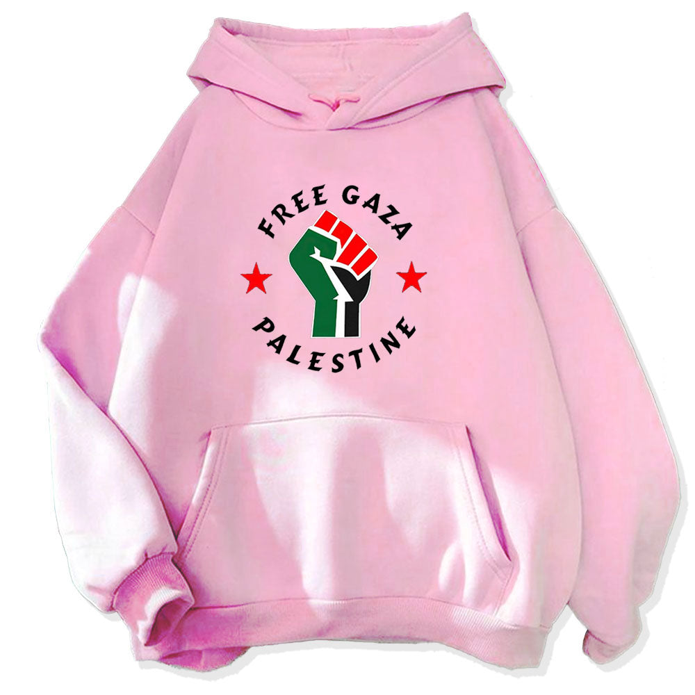 Pink / XS Free Gaza Palestine Solidarity Hoodie | Project Palestine