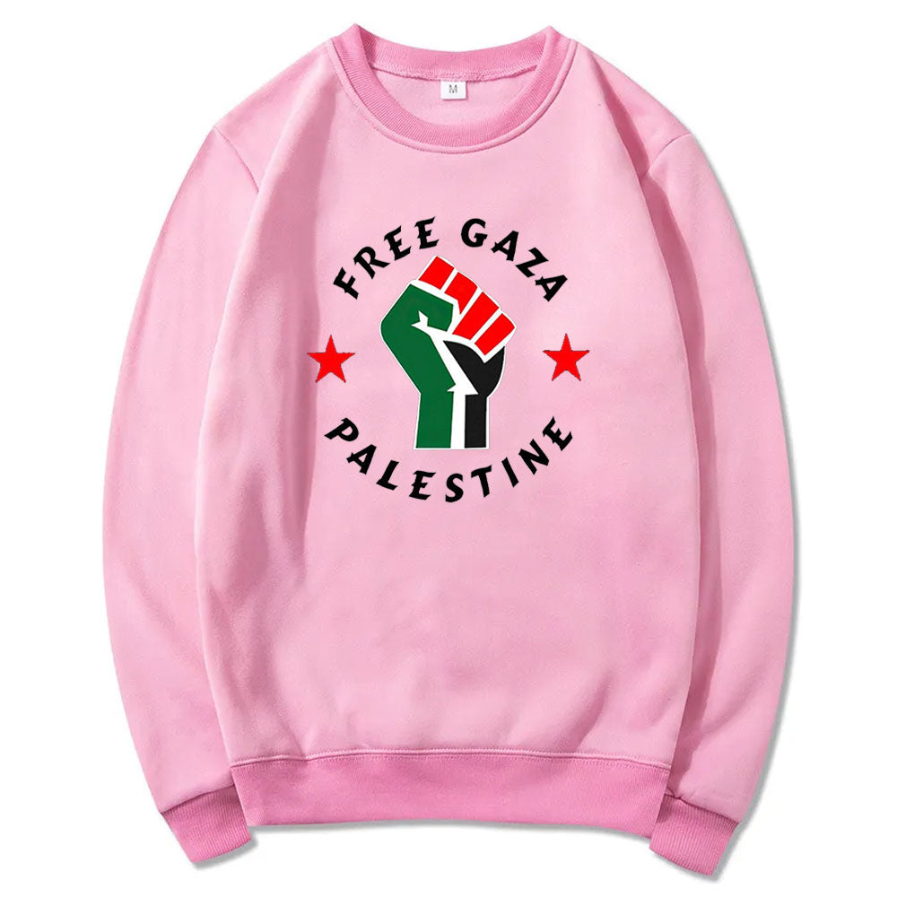 Pink / XS Free Gaza Palestine Solidarity Sweater | Project Palestine