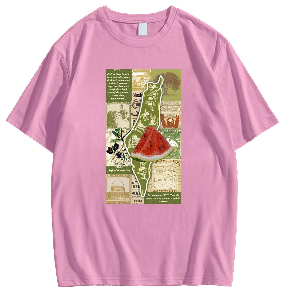 Pink / XS Defend Palestine Shirt | Project Palestine