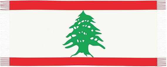 28 x 78 Inches (72 x 200 cm) Lebanon Flag Shawl | Project Palestine