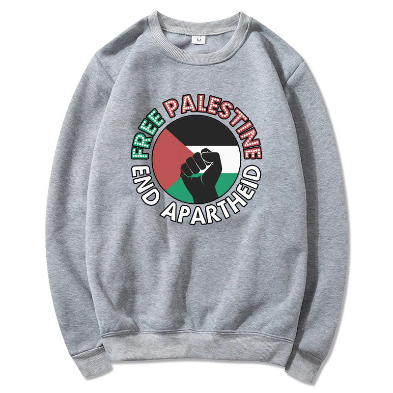 Gray / XS Free Palestine End Apartheid Sweater | Project Palestine