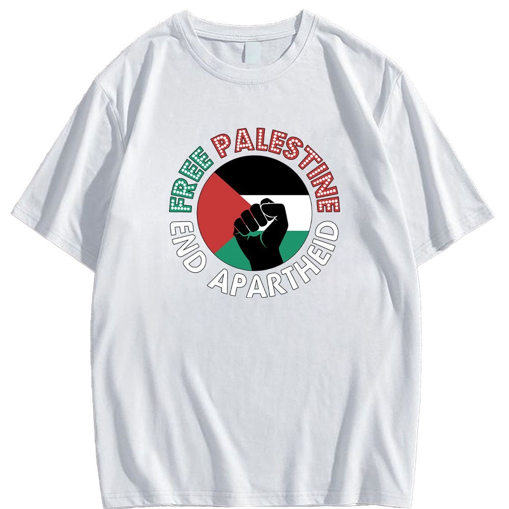 T-shirt Liberté de Palestine et Fin de l'apartheid