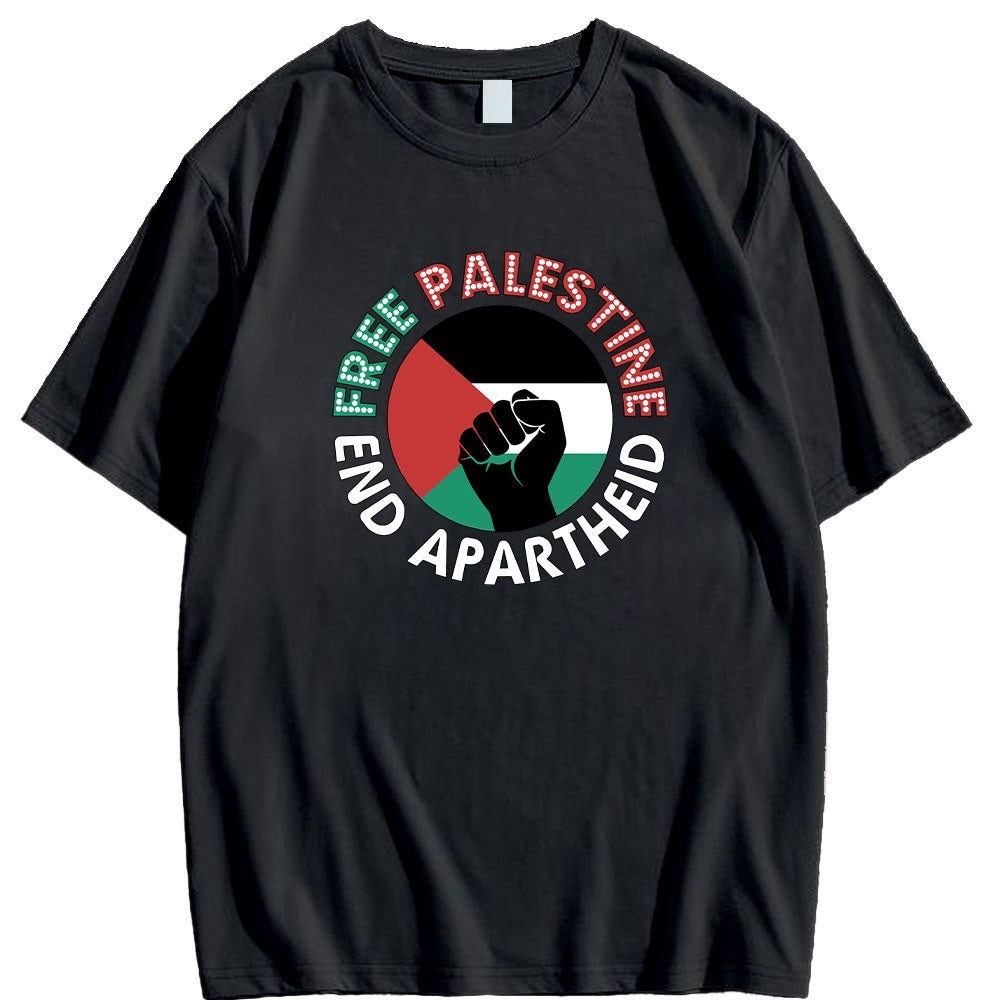 T-shirt Liberté de Palestine et Fin de l'apartheid