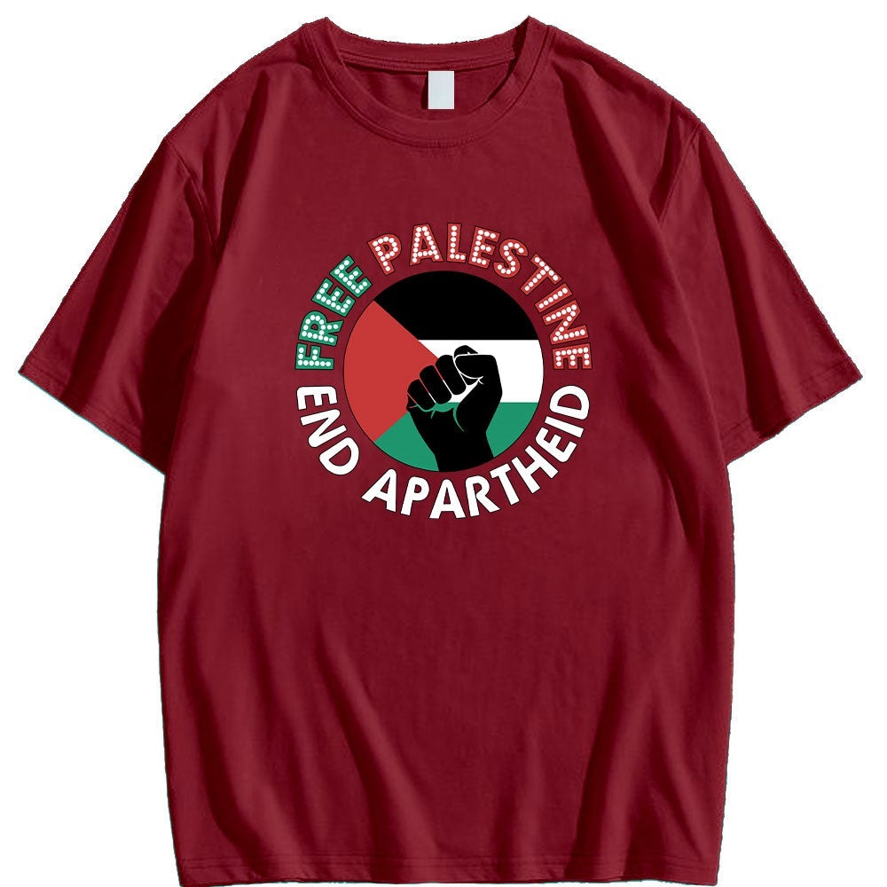 T-shirt Liberté de Palestine et Fin de l'apartheid