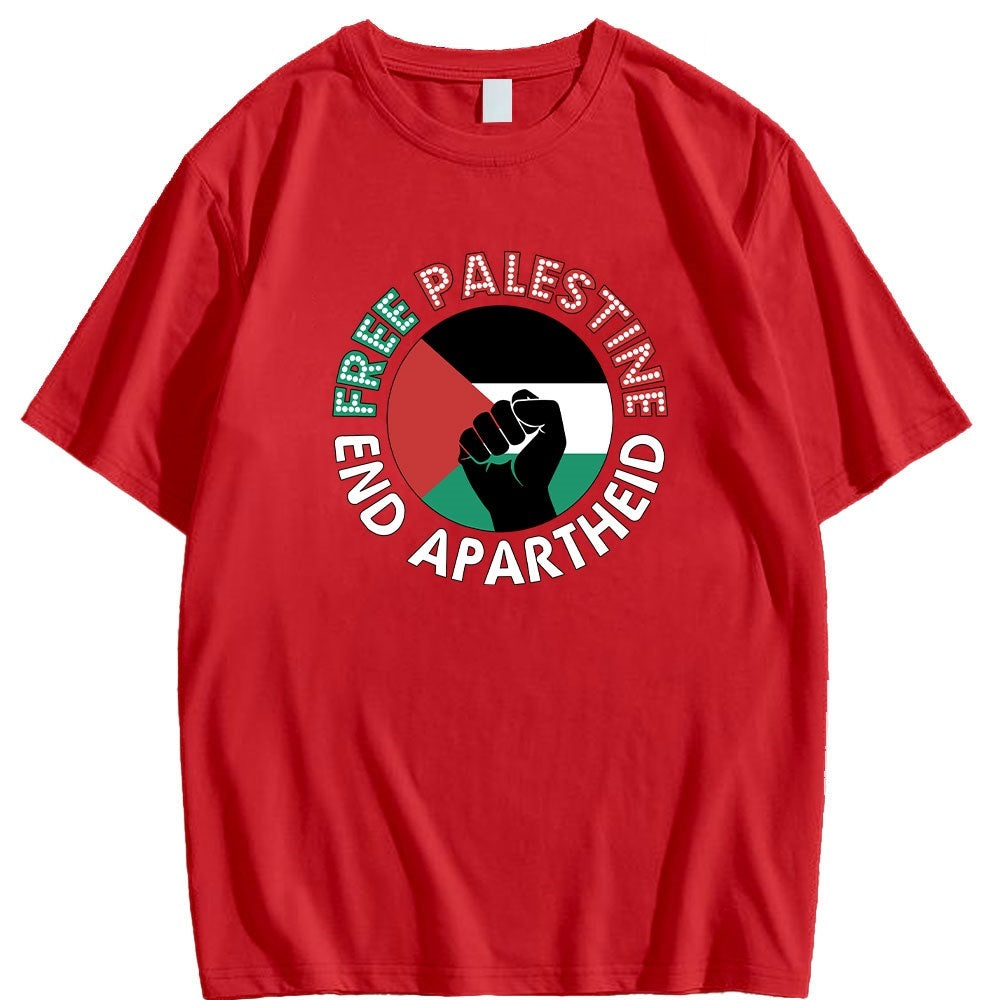 T-shirt Liberté de Palestine et Fin de l'apartheid