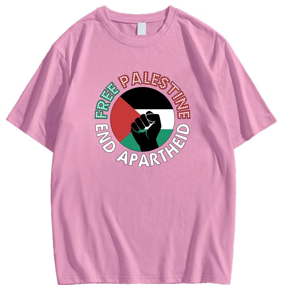 Pink / XS Free Palestine End Apartheid Shirt | Project Palestine