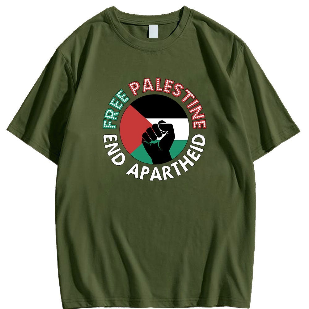 T-shirt Liberté de Palestine et Fin de l'apartheid