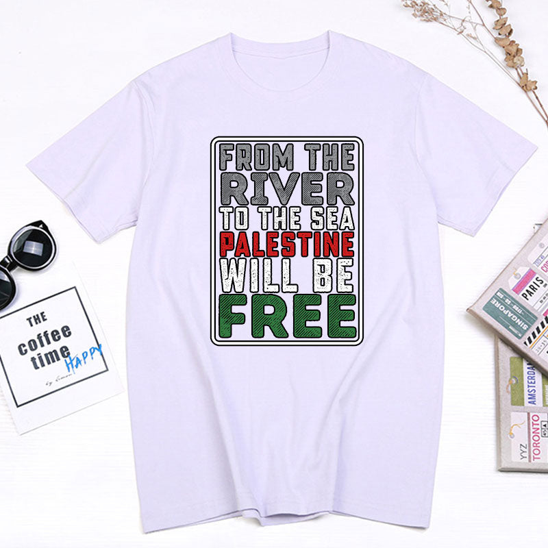 Plain Statement / White / XS From The River To The Sea Shirt (Multiple Designs Available) | Project Palestine