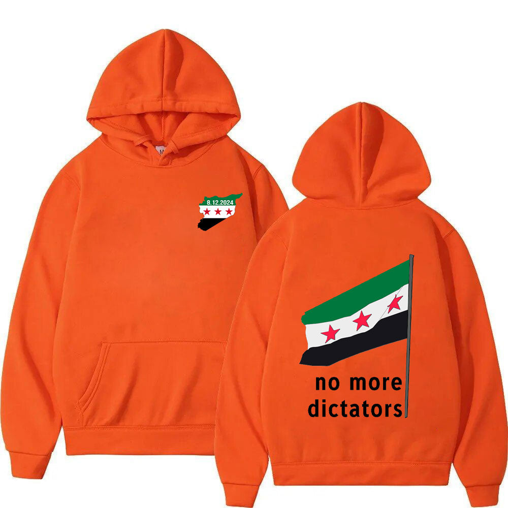 Orange / XS No More Dictators Hoodie | Project Palestine