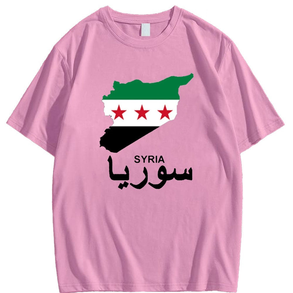 Pink / XS Syria Geography Shirt | Project Palestine