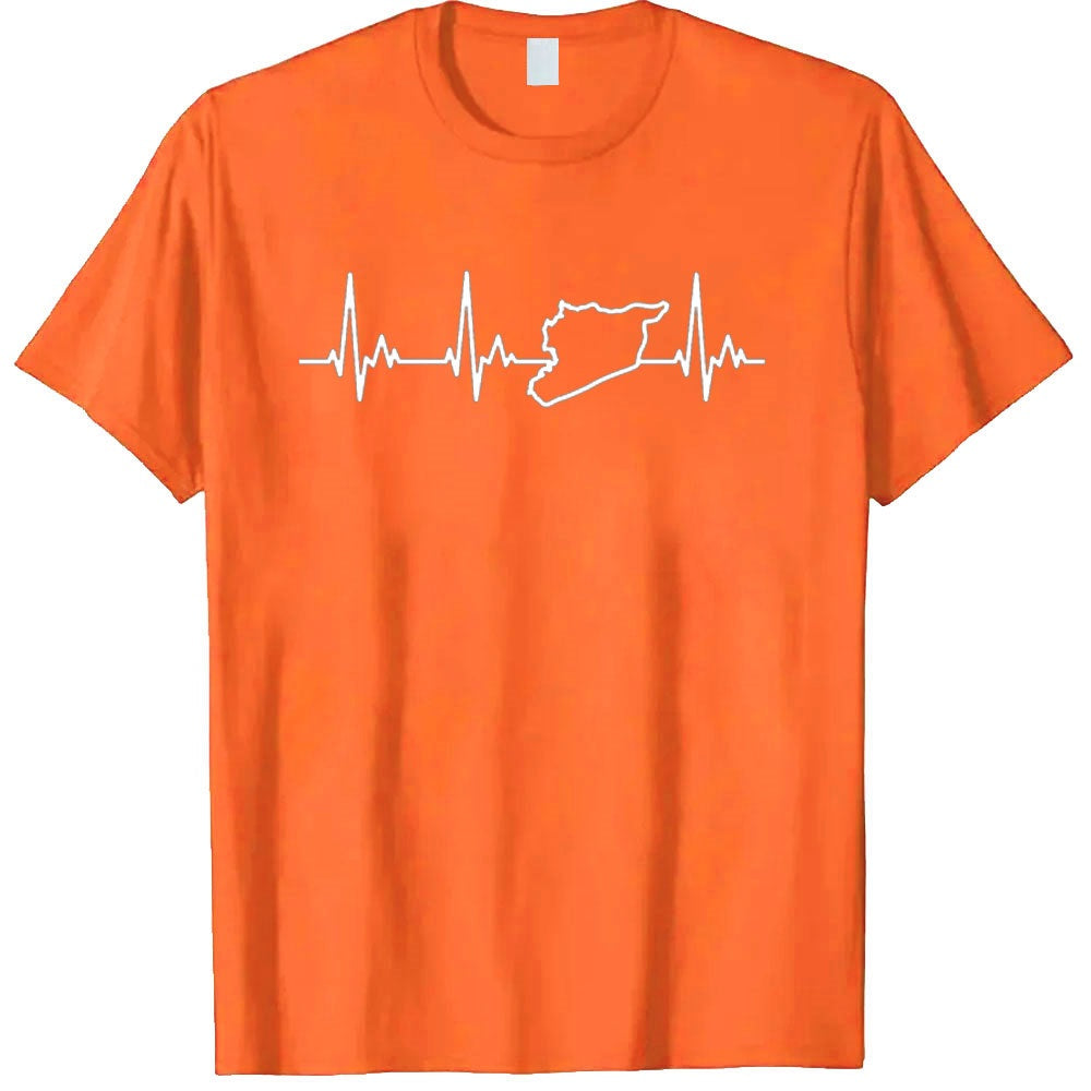 Orange / XS Syrian Heartbeat Shirt | Project Palestine