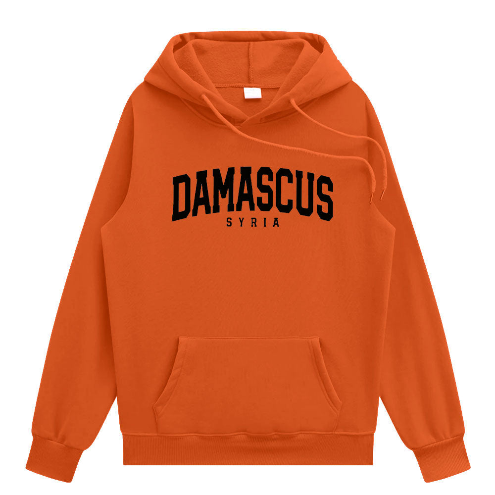 Orange / XS Damascus Syria Hoodie | Project Palestine
