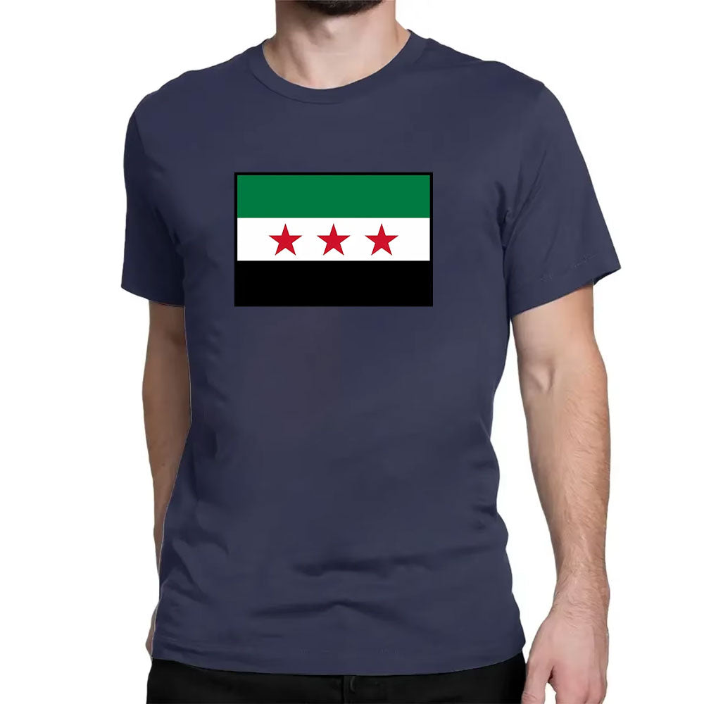 Navy Blue / XS Syrian Flag Shirt | Project Palestine