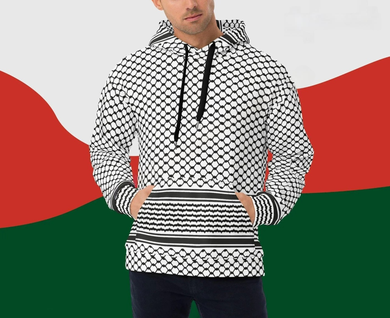 Full Keffiyeh 2 / XS Keffiyeh Hoodie (Multiple Designs Available) | Project Palestine