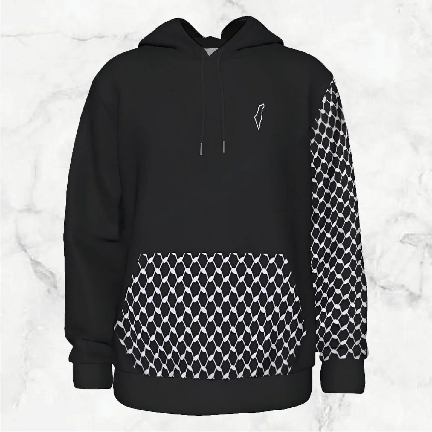 XS Palestinian Part Keffiyeh Hoodie | Project Palestine