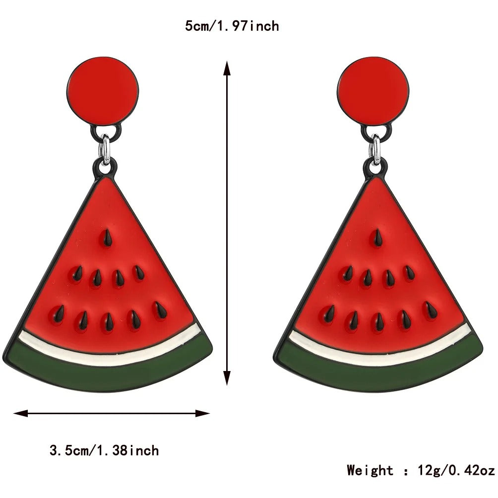 Geography (Gold) Watermelon Earrings (Multiple Designs Available) | Project Palestine