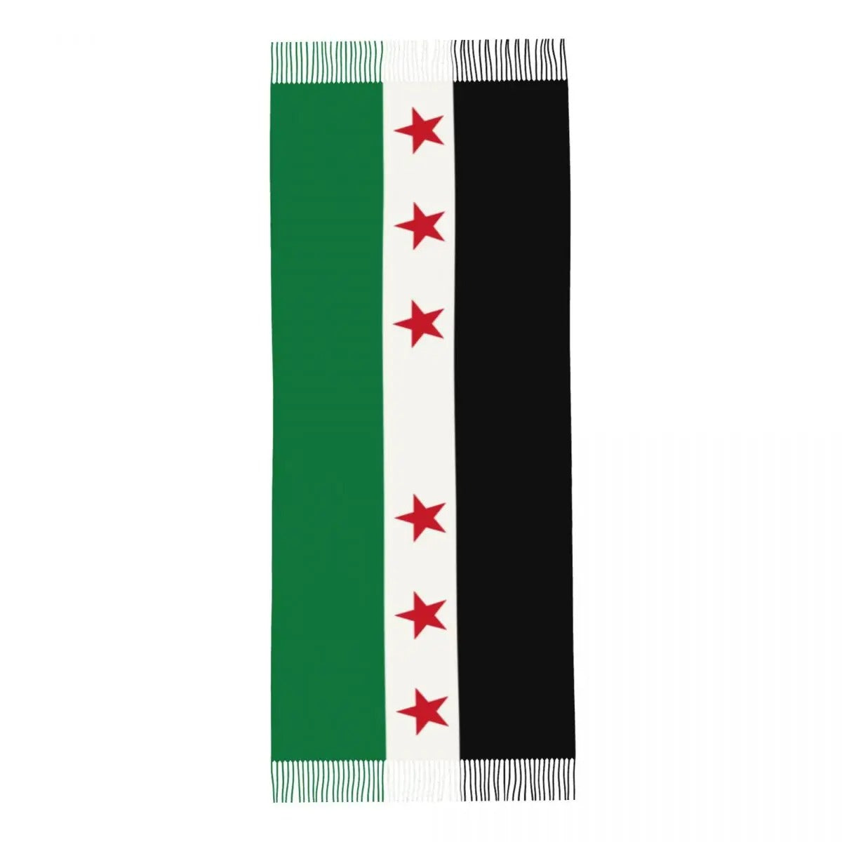 28 x 78 Inches (72 x 200 cm) Syrian Flag Shawl | Project Palestine