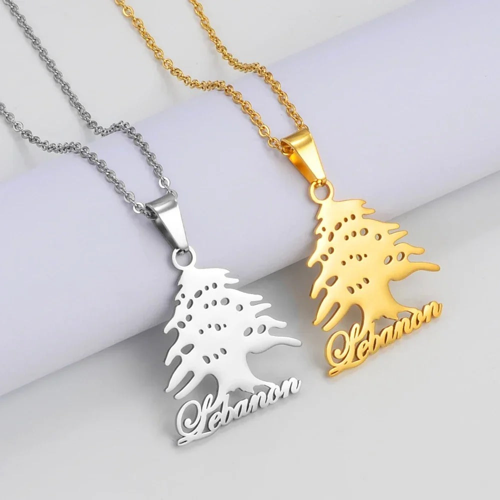 Plain Tree (Gold) / 20 Inches (50 cm) Lebanon Tree Necklace/Chain | Project Palestine