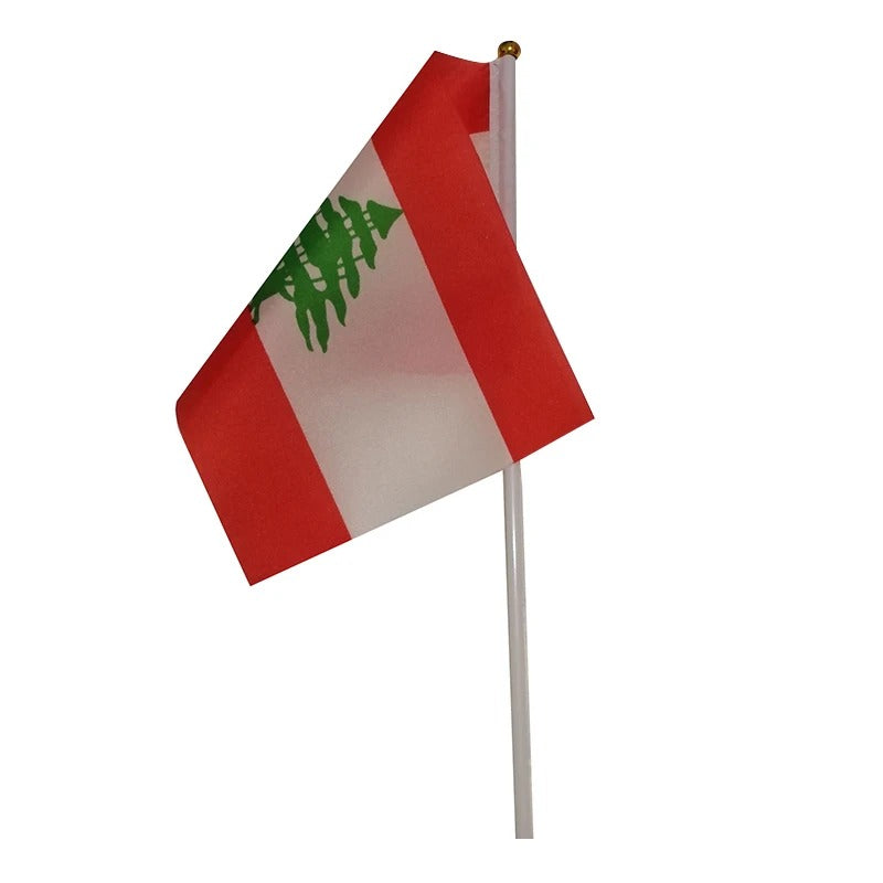 20 Pieces / 6 x 8 Inches (14 x 21 cm) Lebanese Hand Held Flags | Project Palestine