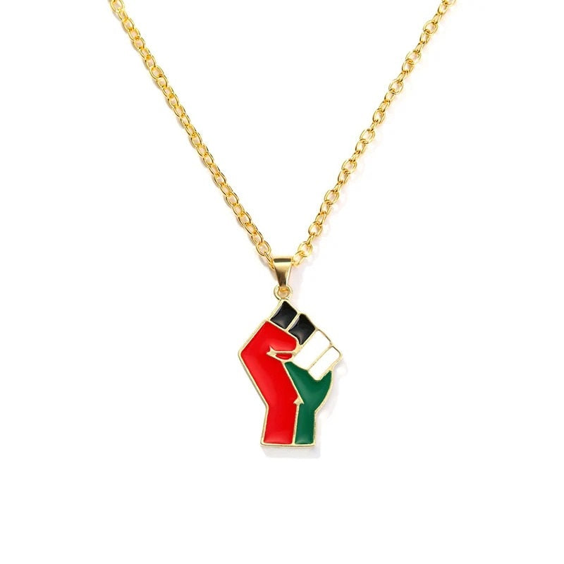 Gold / 22 Inches (55 cm) Palestinian Solidarity Necklace/Chain | Project Palestine