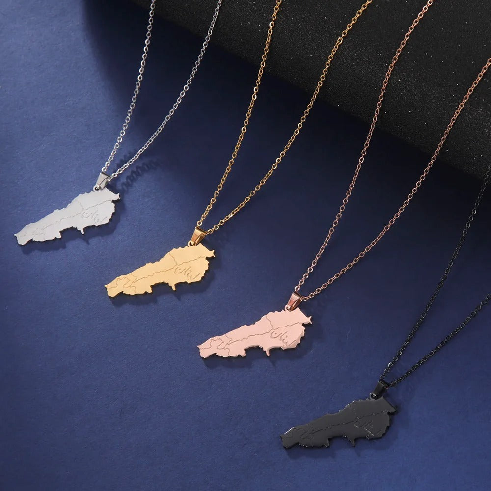 Silver / 20 Inches (50 cm) Detailed Lebanon Necklace/Chain | Project Palestine