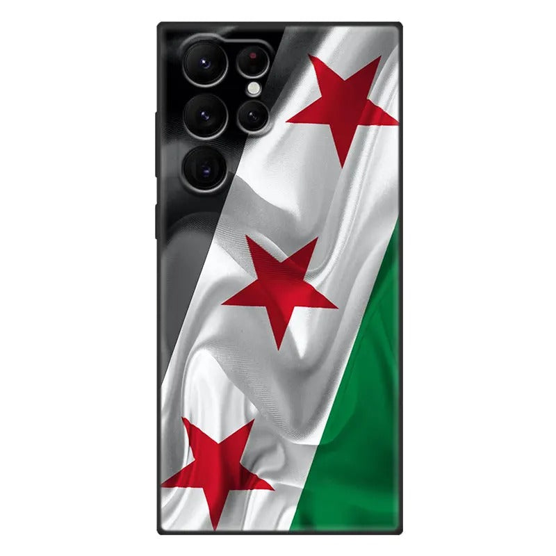 Sideways Waving Flag / Samsung S10 Syria Samsung Phone Case (Multiple Designs Available) | Project Palestine