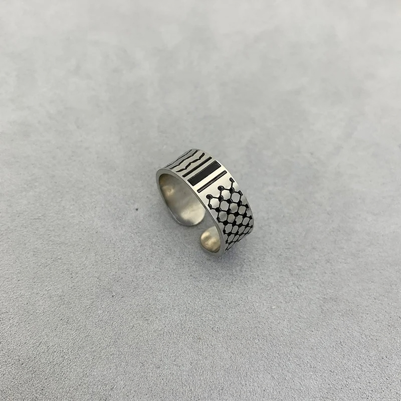 Silver Keffiyeh Ring | Project Palestine