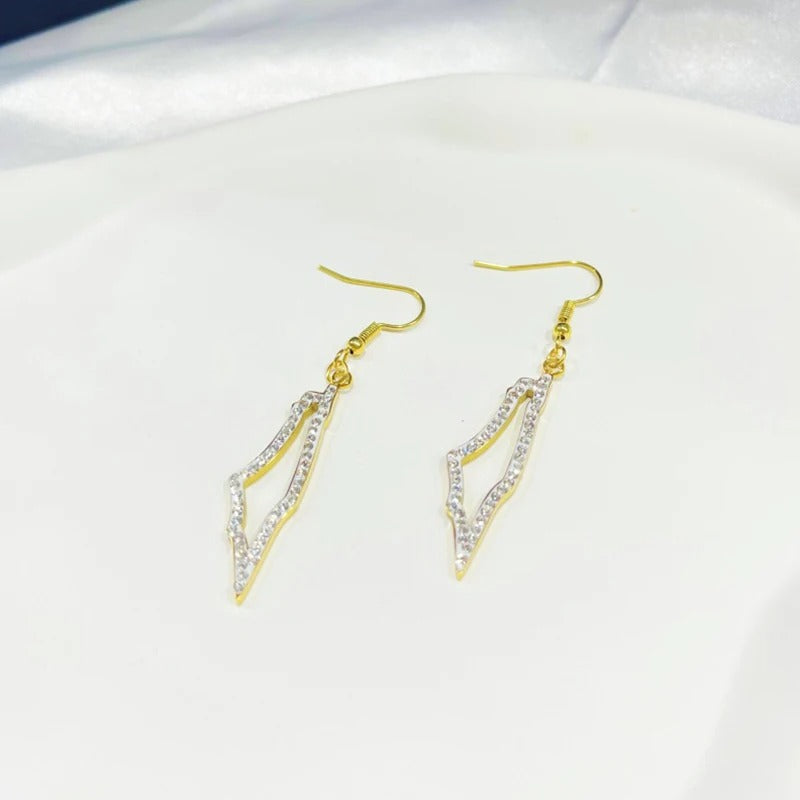 White-colored Hollow Geography Earrings | Project Palestine