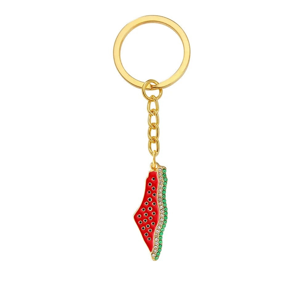 Gold Watermelon Key Chain | Project Palestine