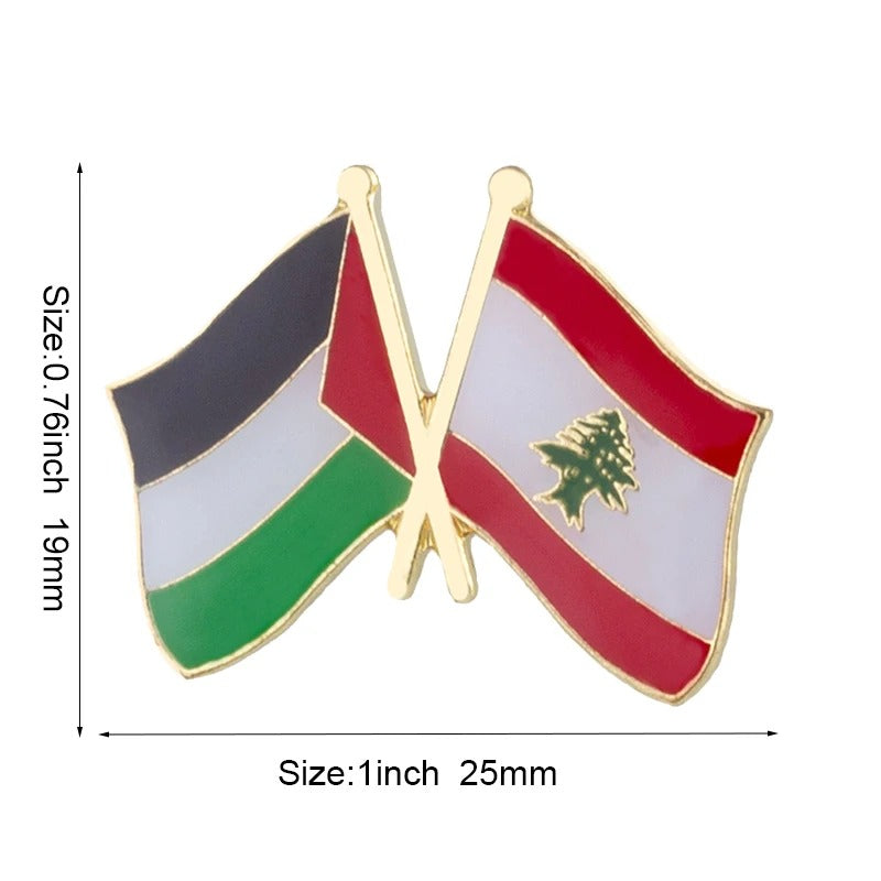 Lebanon / 10 Pieces Lebanese Flag Pins (10 pieces) | Project Palestine
