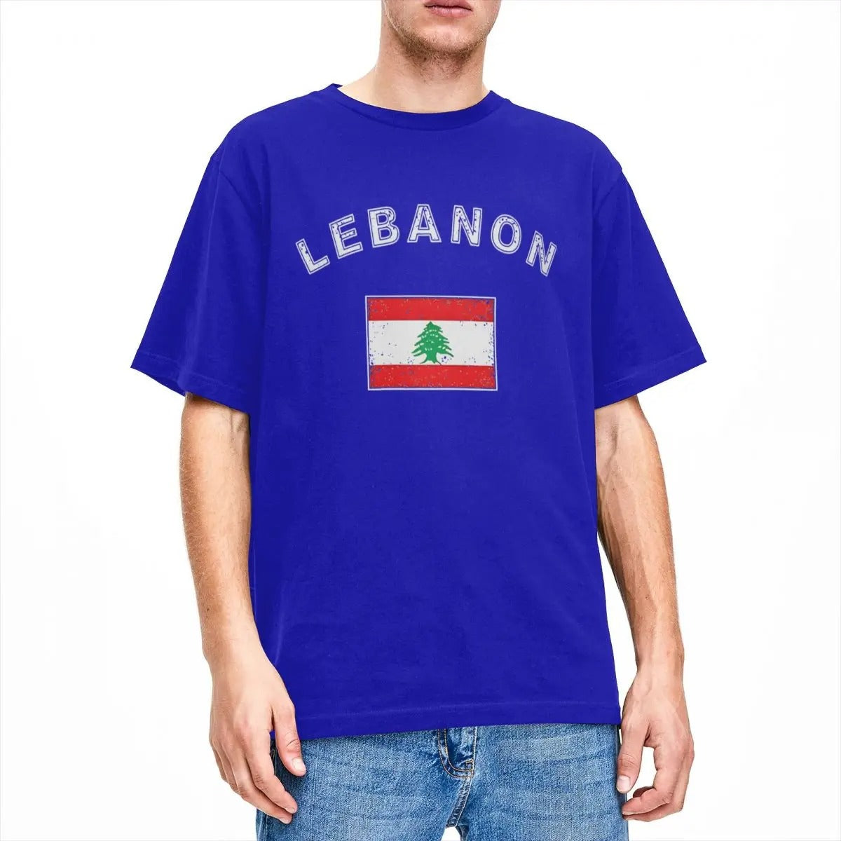 Blue / XS Lebanon with Flag Shirt | Project Palestine