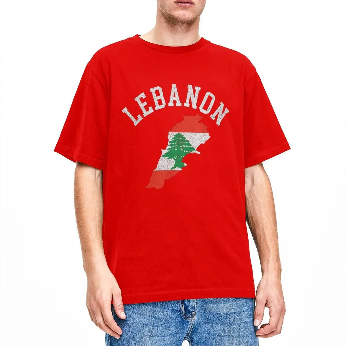 Red / XS Lebanon and Geography Shirt | Project Palestine