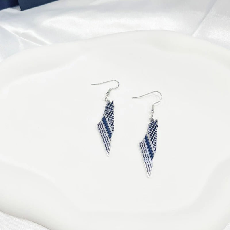 Silver Keffiyeh Earrings | Project Palestine