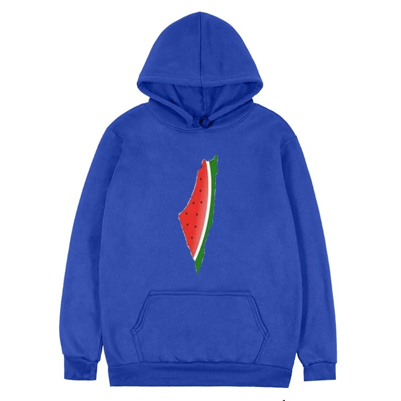Blue / XS Watermelon Geography Hoodie | Project Palestine