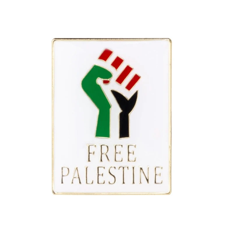 Free Palestine Fist / 10 Pieces / 0.65 x 0.76 Inches (19 x 16 mm) Palestine Solidarity Pins (10 Pieces) | Project Palestine