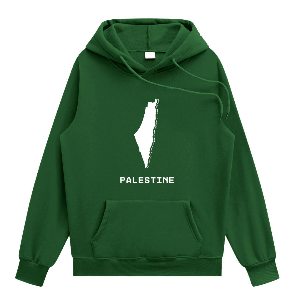 Sudadera con capucha Palestina con geografía