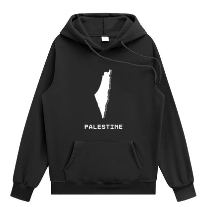 Sudadera con capucha Palestina con geografía