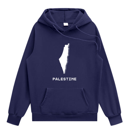 Sudadera con capucha Palestina con geografía