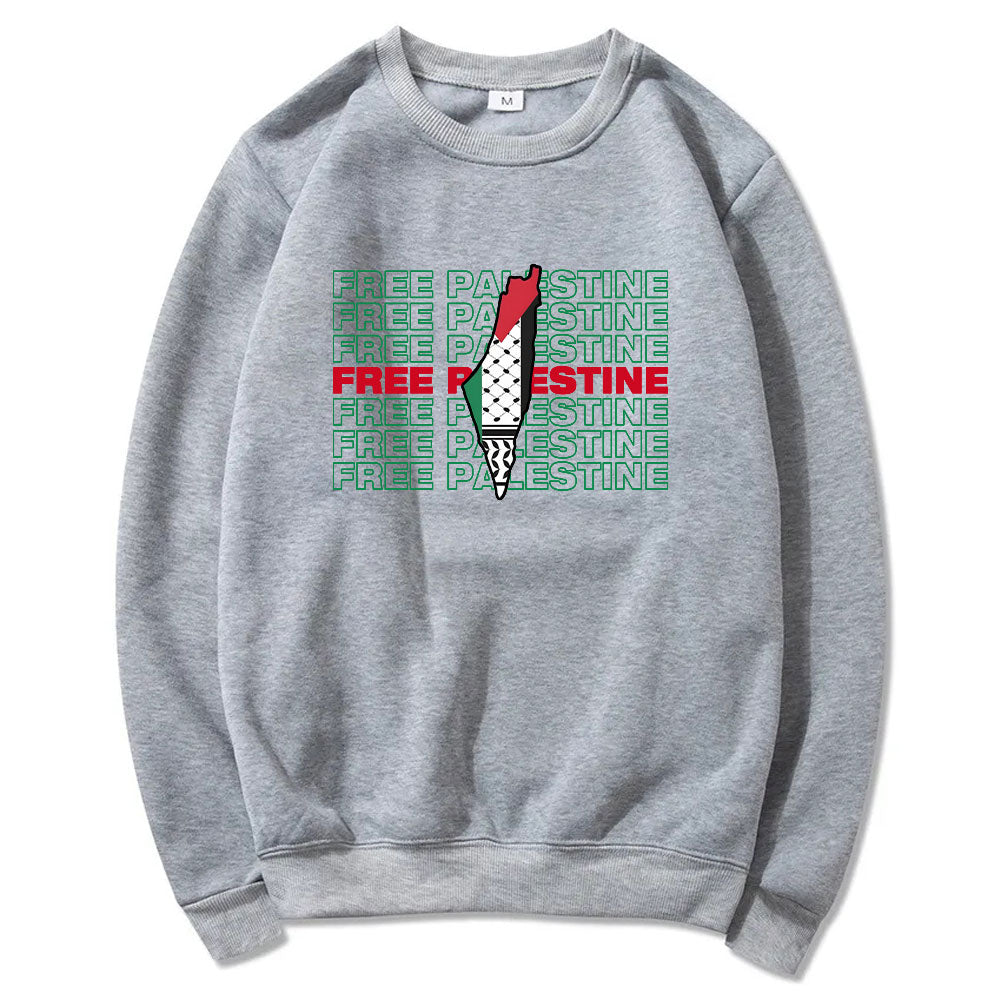 Free Palestine Repeated & Geography Sweater