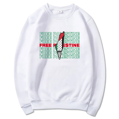 Free Palestine Repeated & Geography Sweater