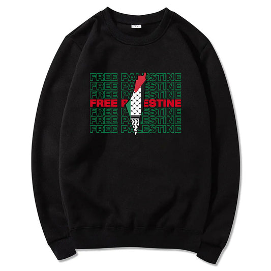 Free Palestine Repeated & Geography Sweater