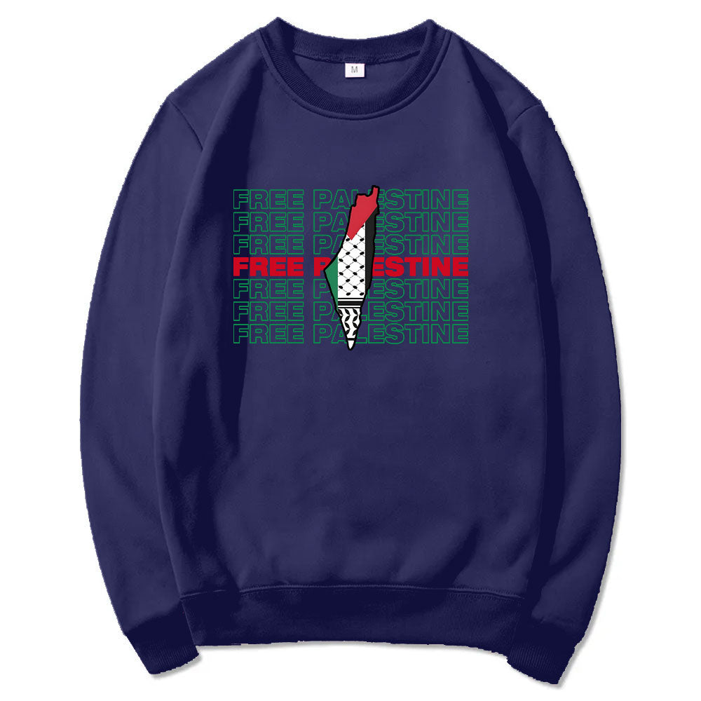 Free Palestine Repeated & Geography Sweater