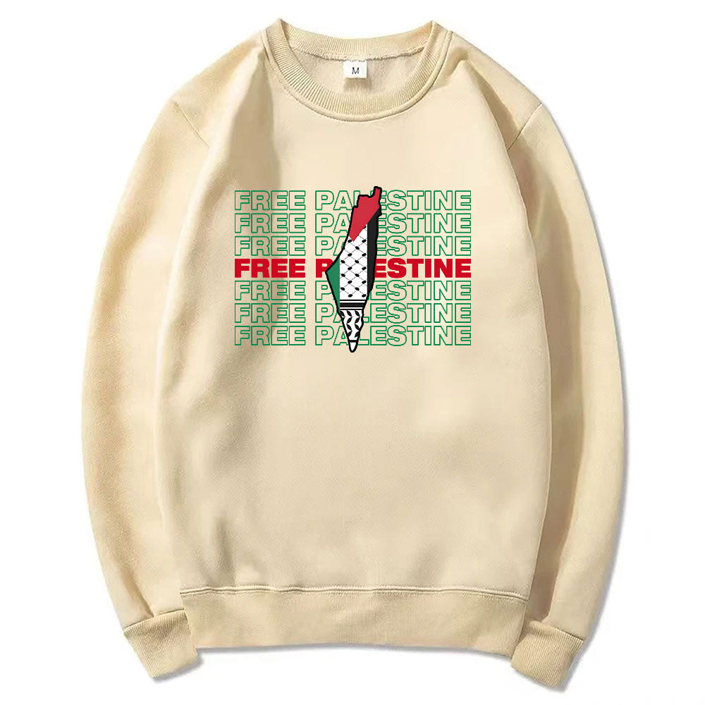 Free Palestine Repeated & Geography Sweater