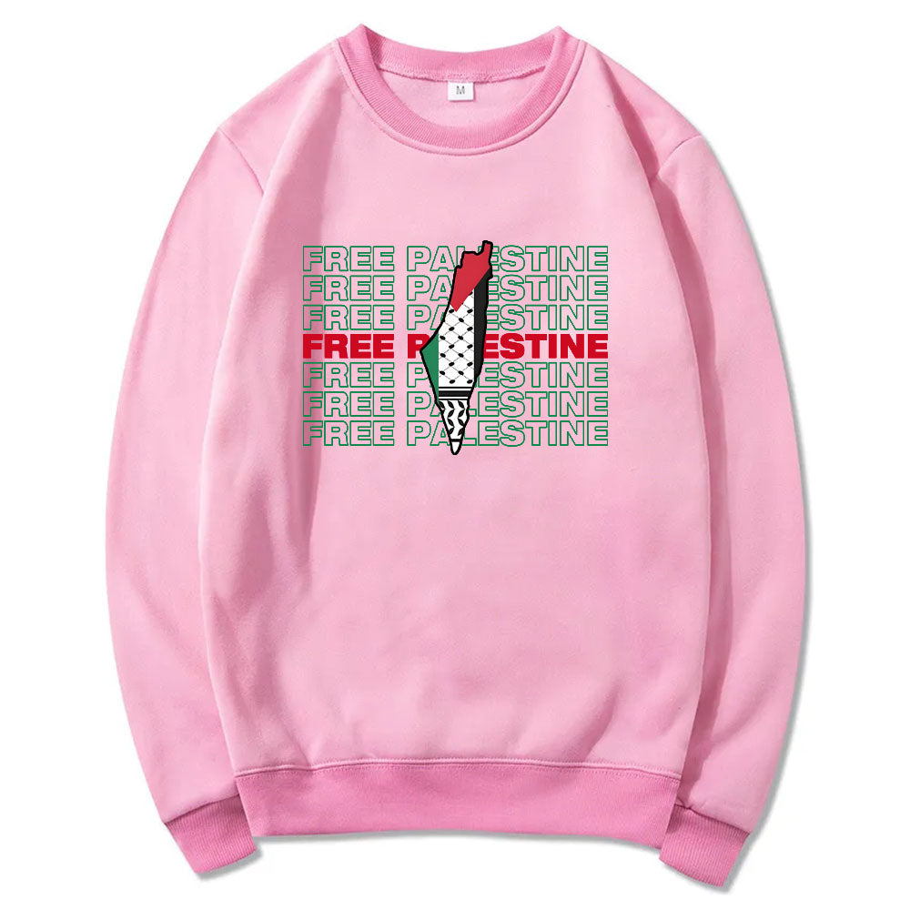 Free Palestine Repeated & Geography Sweater