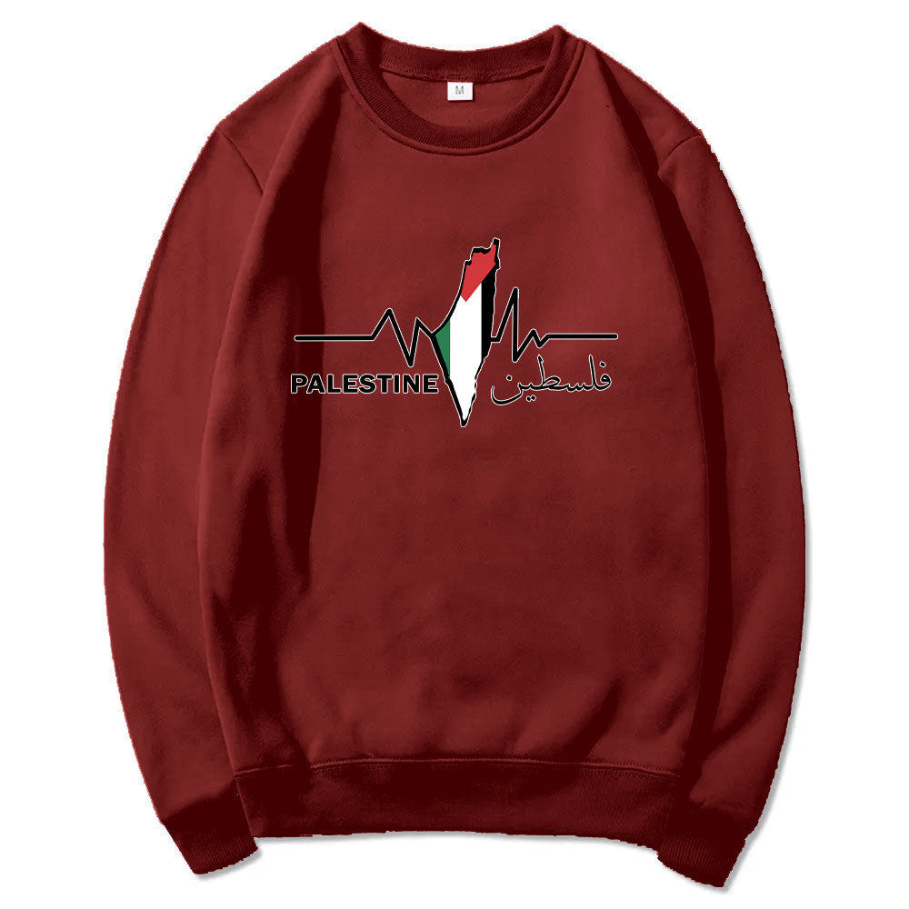 Palestine Falasteen Heartbeat Sweater