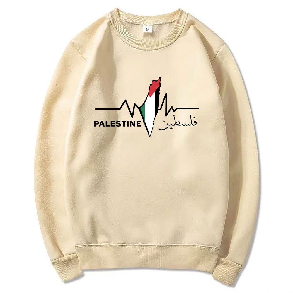 Palestine Falasteen Heartbeat Sweater