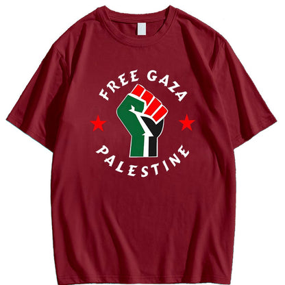 Camiseta de solidaridad con Palestina y Gaza libre