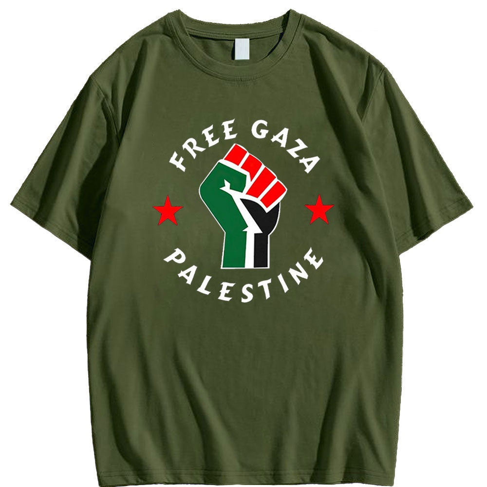 Camiseta de solidaridad con Palestina y Gaza libre