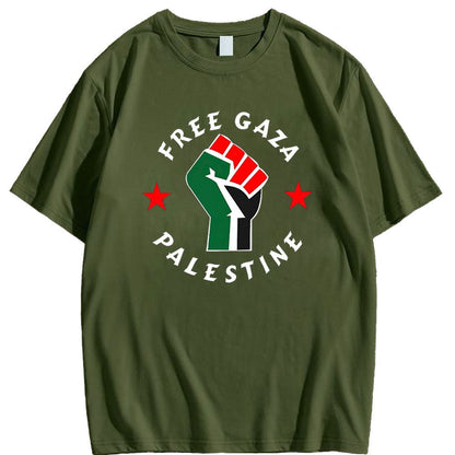 Camiseta de solidaridad con Palestina y Gaza libre